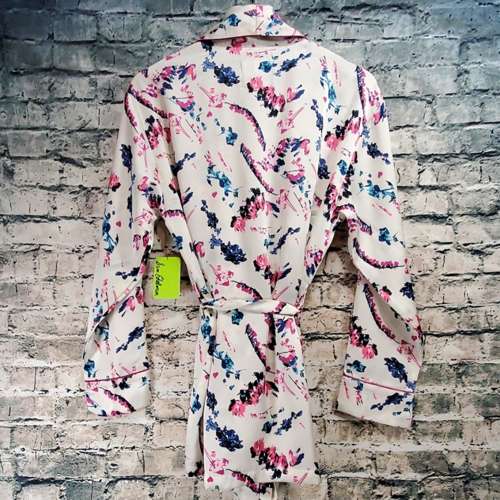 Sam Edelman | Abstract Floral Smoking Jacket Robe - Picture 7 of 8